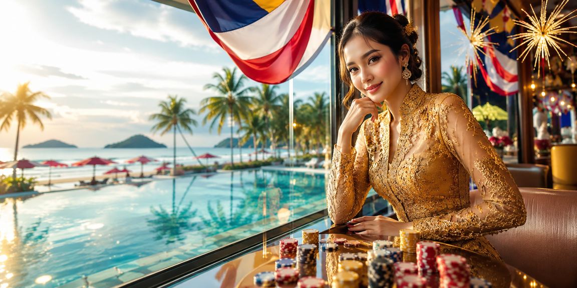 Hiburan kasino bergaya tempatan Langkawi dengan suasana meja permainan malam yang mewah